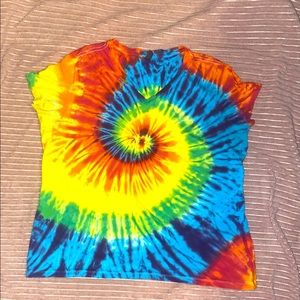 Vibrant Rainbow Tie Dye Short Sleeve T-Shirt
